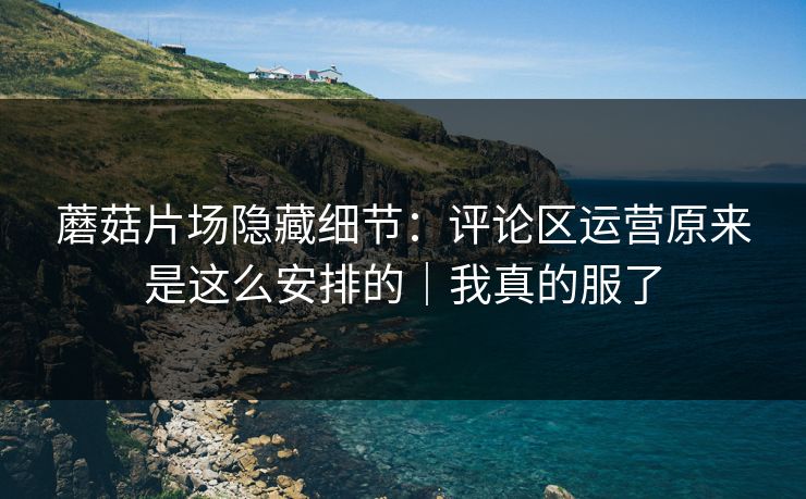 蘑菇片场隐藏细节：评论区运营原来是这么安排的｜我真的服了