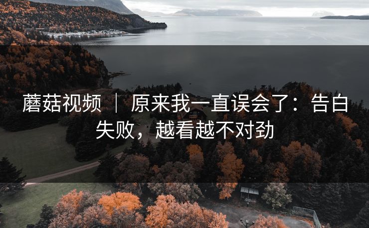 蘑菇视频 ｜ 原来我一直误会了：告白失败，越看越不对劲