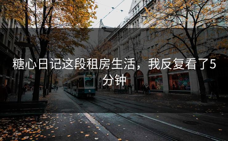 糖心日记这段租房生活，我反复看了5分钟